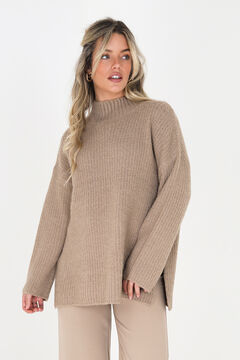 Springfield Oversized jumper with dropped shoulder brown