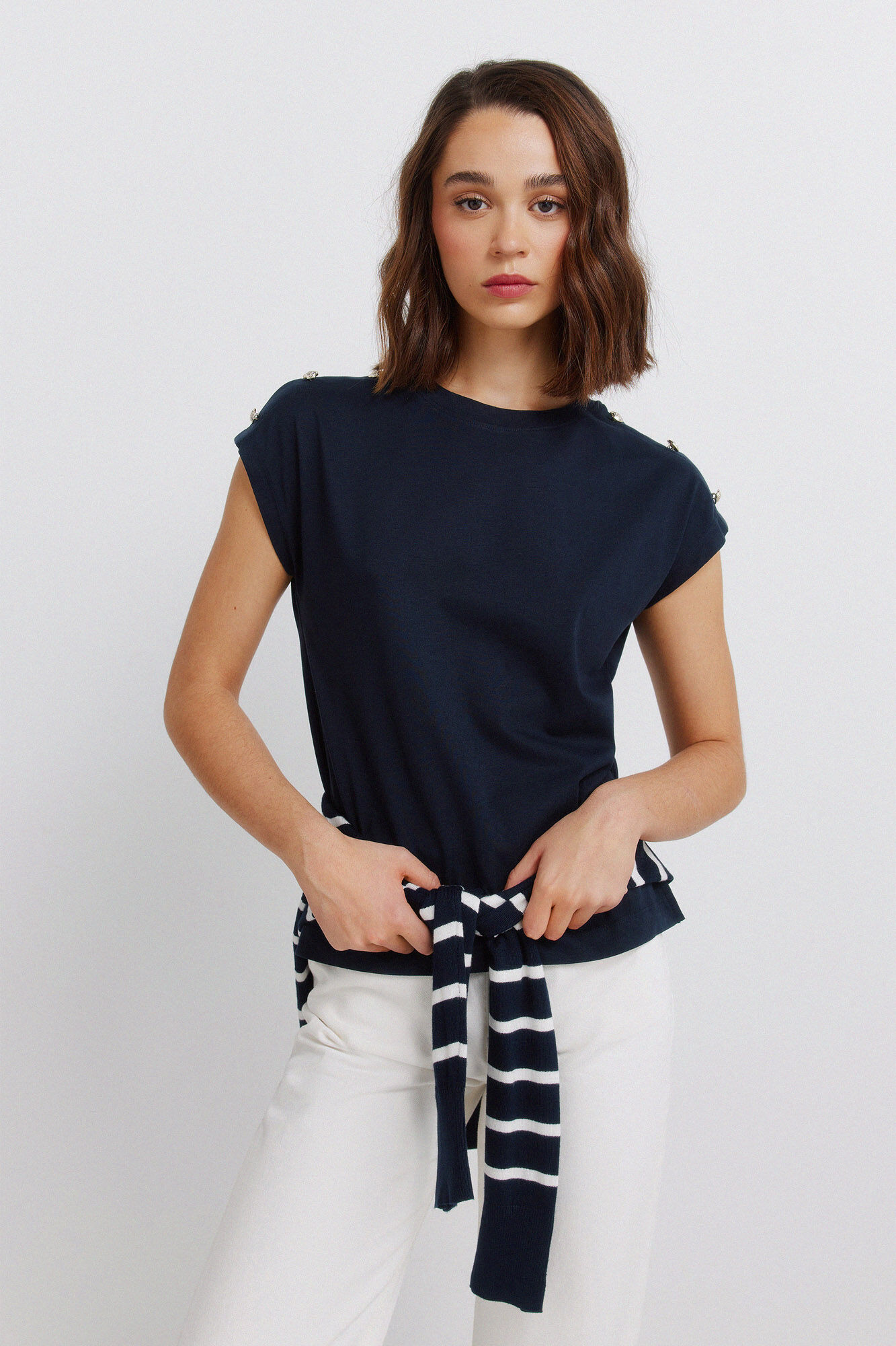 Springfield Short sleeve button T-shirt