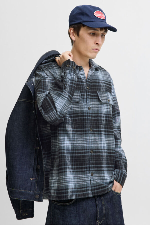 Jack & Jones Checkered overshirt Siva