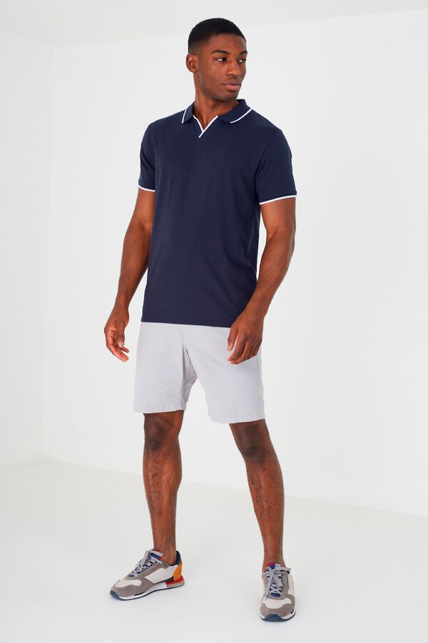 Brave Soul Polo con color en contraste azul