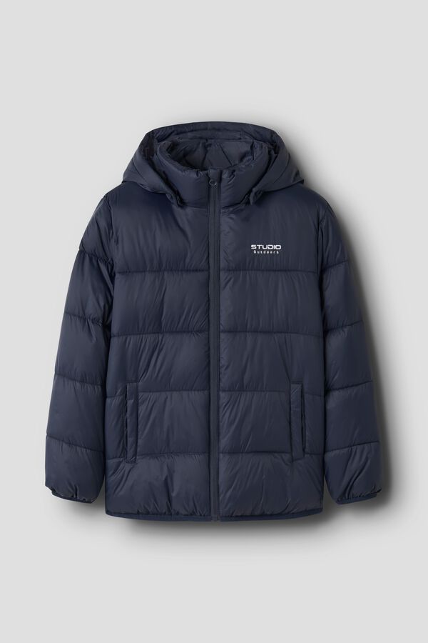 Name It Puffer jacket with hood blue