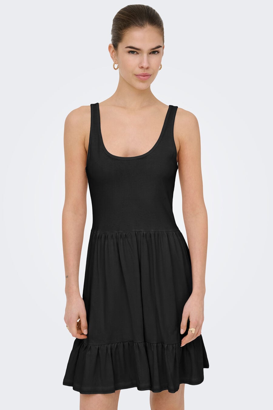 Vestido corto color liso