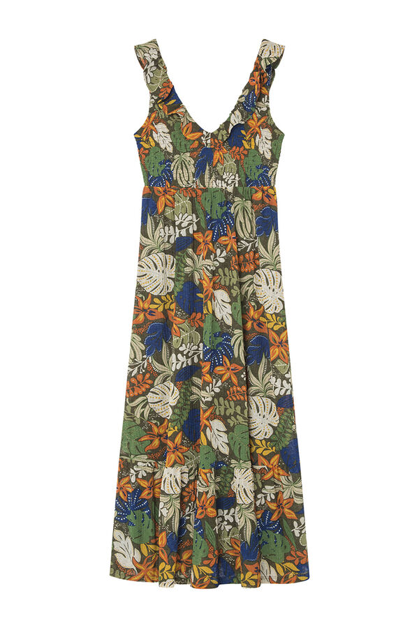 Springfield Midi haljina s biljnim uzorkom smeđa
