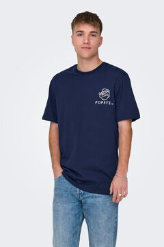 Springfield Popeye short sleeve T-shirt navy