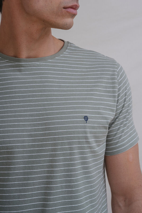 Celopman Camiseta rayas azul
