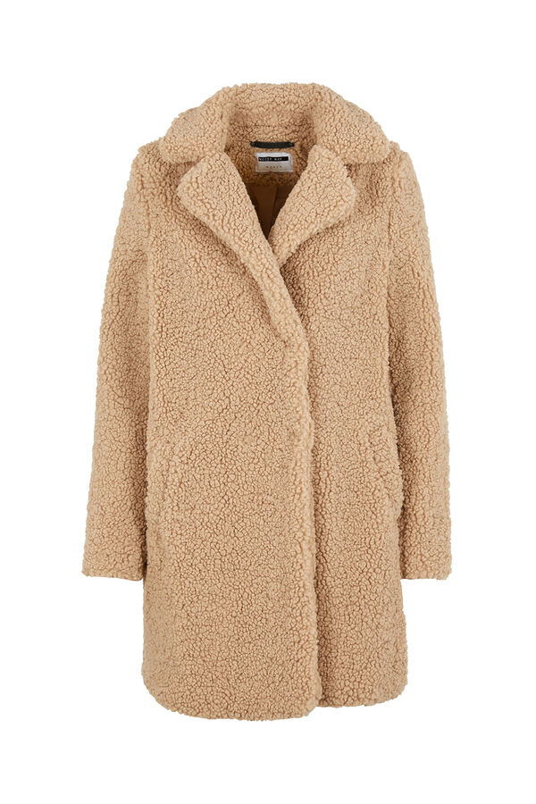 Noisy May Abrigo largo teddy beige