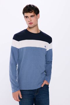 Springfield Maglietta T Shirt, Blu Medio, M Uomo