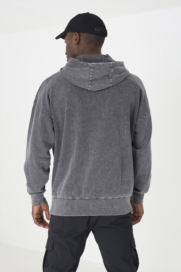 Springfield Oversize sweatshirt with hood grey
