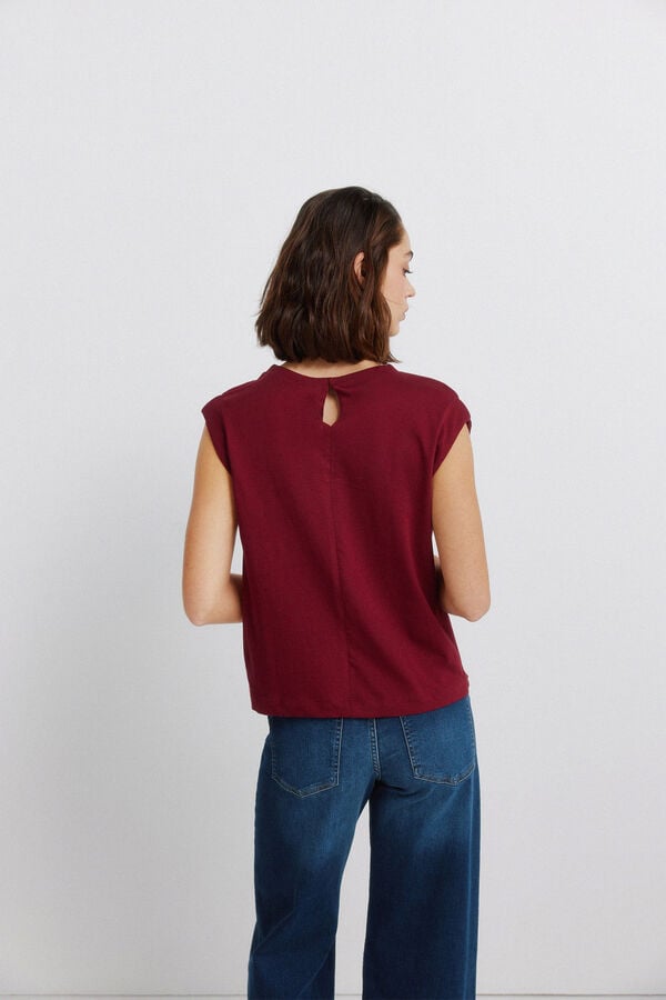 Springfield Plain basic straight T-shirt printed