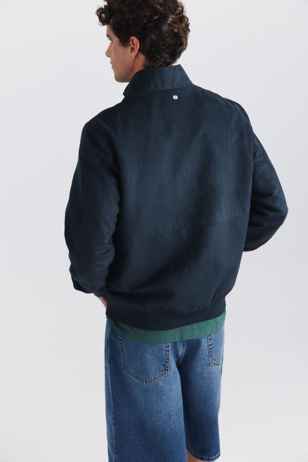 Springfield Faux suede jacket blue