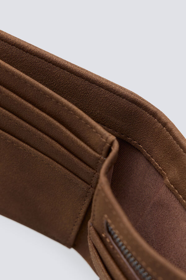 Springfield Two-tone faux leather wallet mink