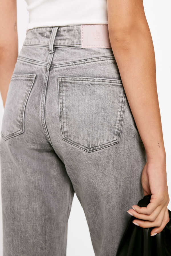 Springfield Jeans Culotte Lavagem Sustentável cinza
