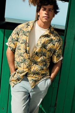Springfield Chemise &agrave; manches courtes en viscose imprim&eacute;