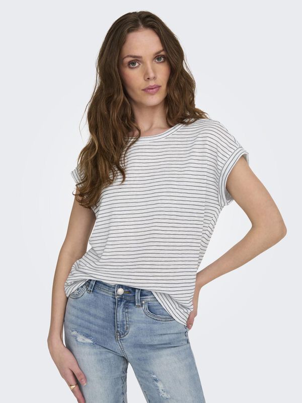 Springfield Short sleeve striped T-shirt bela