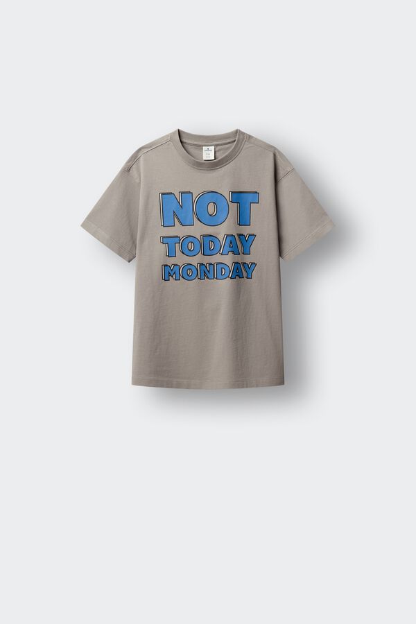 Springfield Kids Majica kratkih rukava "Not today monday" za dečake Siva