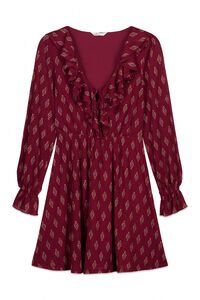 Springfield Print ruffle short dress