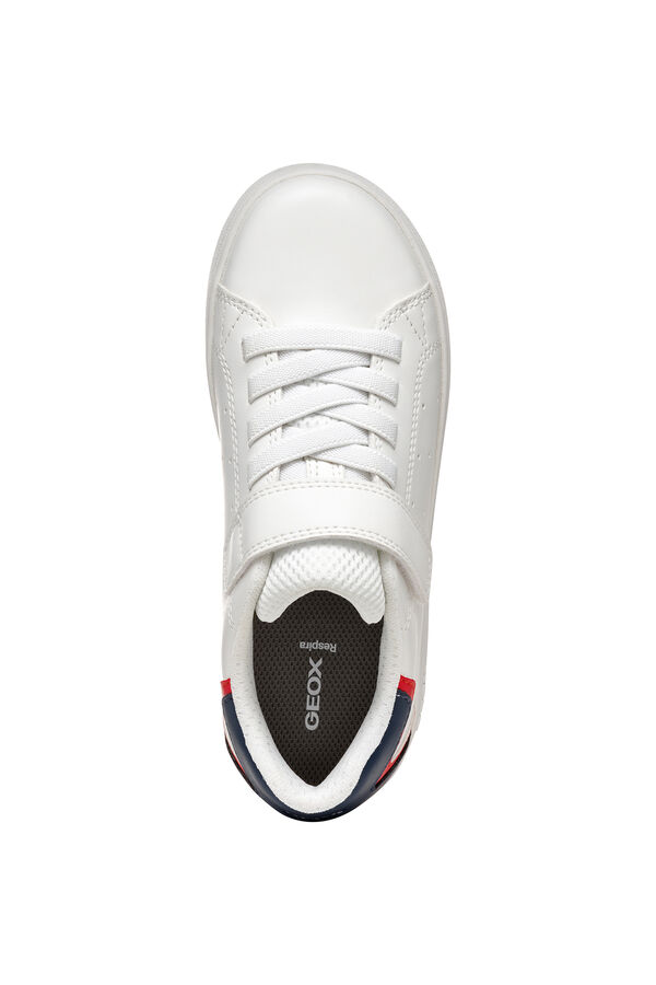 Geox Faux leather trainers white