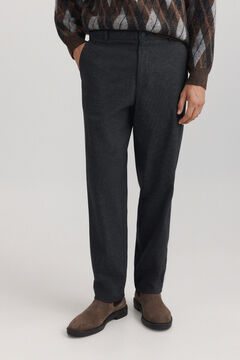 Springfield Comfort fit structure trousers grey