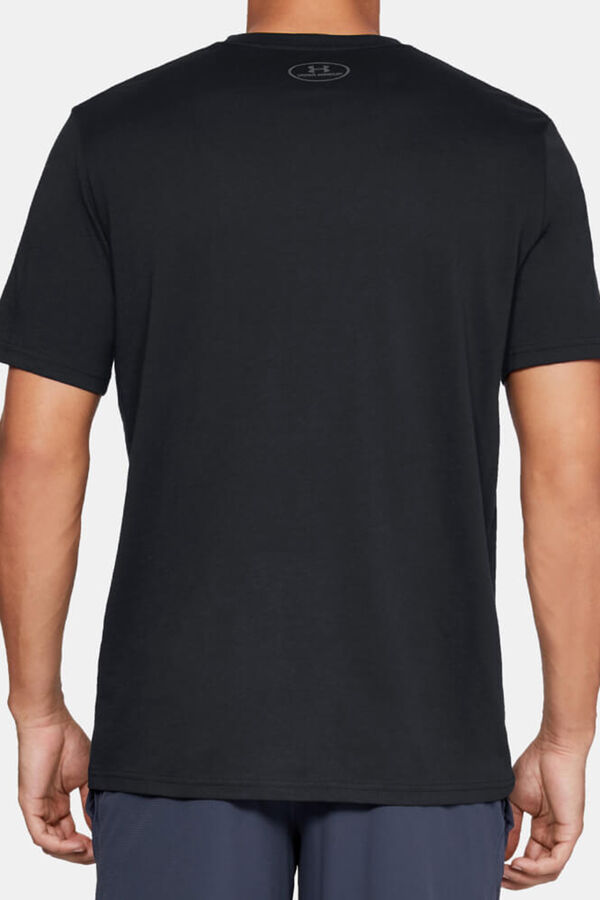 Springfield Kurzarm-Shirt mit großem Logo-Print schwarz