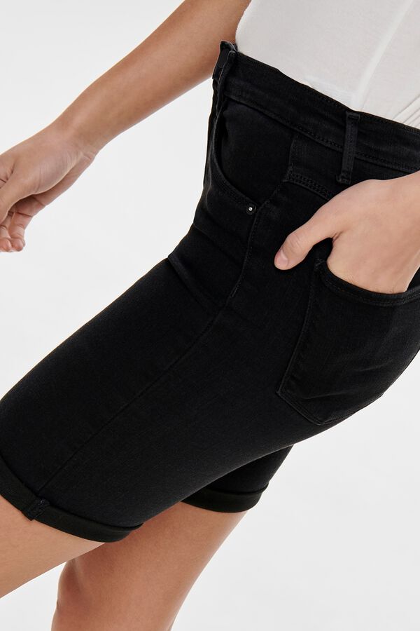 Only Short vaquero slim negro