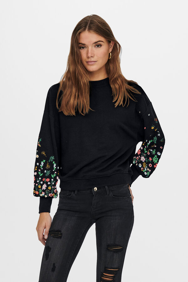 Only Round neck sweatshirt black