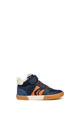 Geox Leather‑effect trainers blue