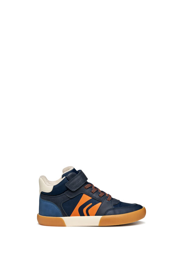 Geox Leather‑effect trainers blue