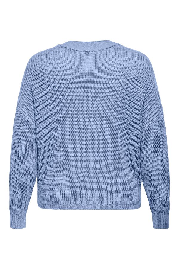 Only Carmakoma Casaco de malha com fecho de bot&otilde;es tamanho grande azul