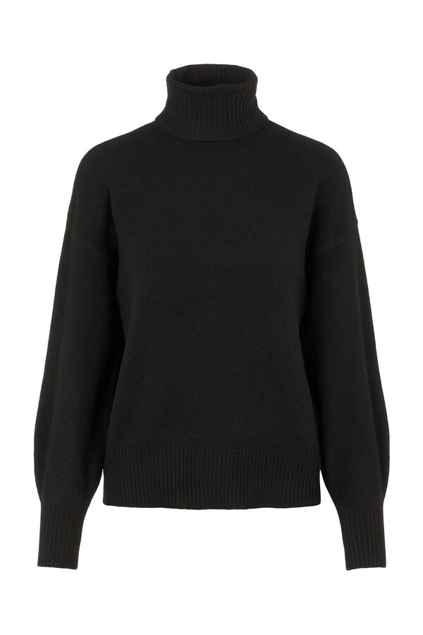 Springfield Polo neck jersey-knit jumper  black