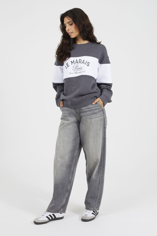 Brave Soul Sudadera con bordado gris