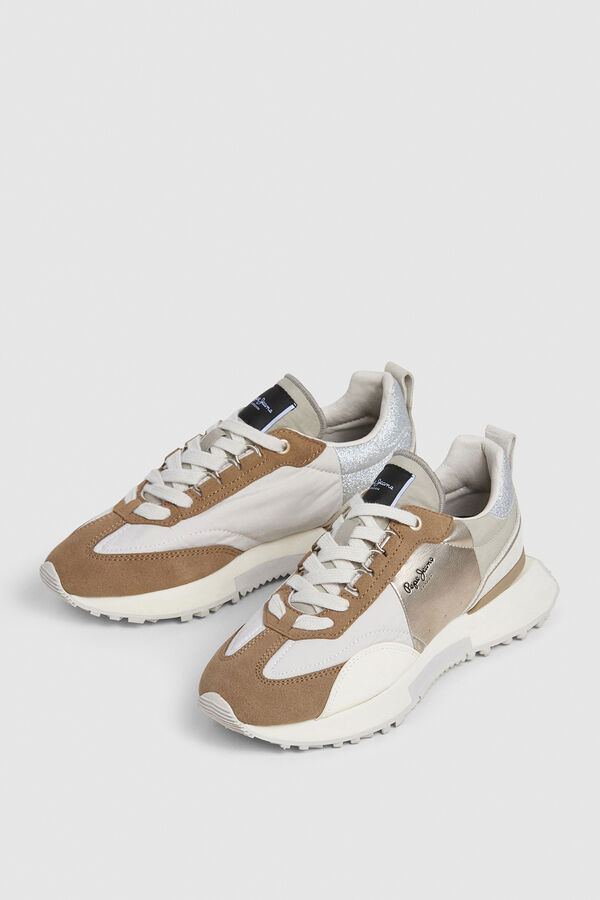 Pepe Jeans Sneakers with suede details blue