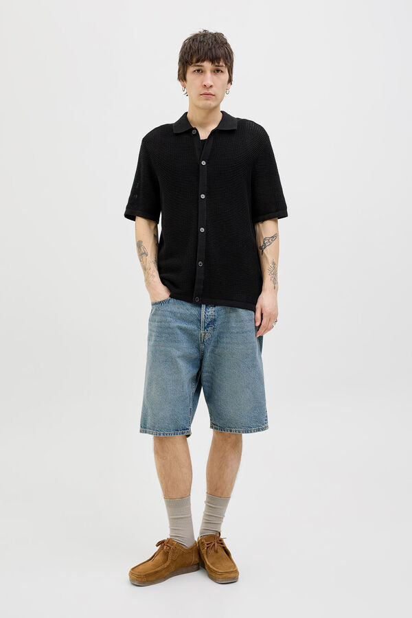 Jack & Jones Camisa de malha com caimento relaxado preto
