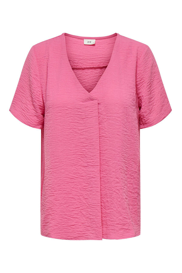 Springfield V-neck blouse pink