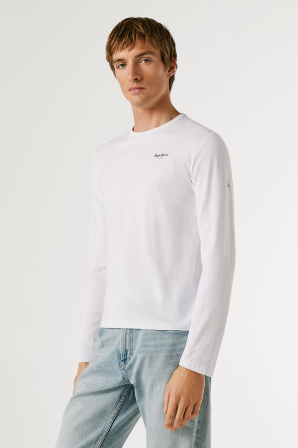 Pepe Jeans Fitted long sleeve T-shirt white