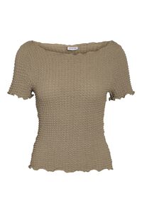 Noisy May Top de nido de abeja con ribetes