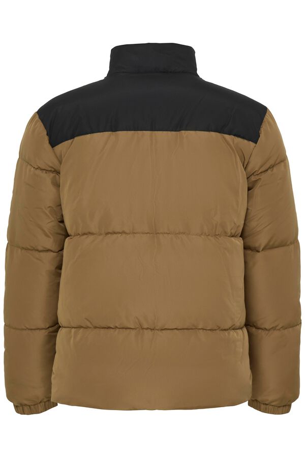 Blend Two-tone puffer jacket mink