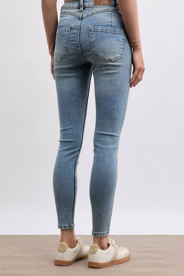 Inside Mid- rise skinny push-up jeans Plava