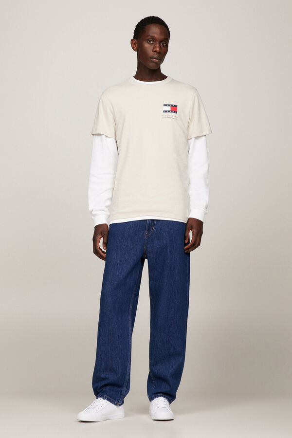 Springfield T-shirt de homem Tommy Jeans mostarda