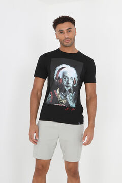 Springfield Kurzarm-Shirt Einstein schwarz