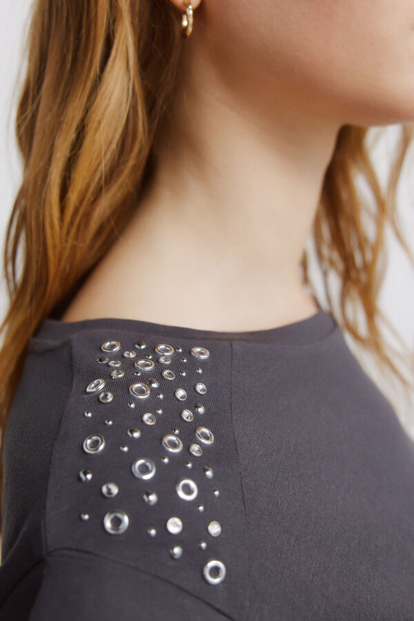 Springfield Folded sleeve T-shirt grey