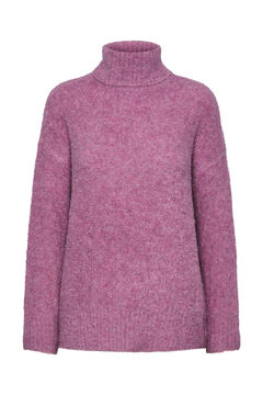 Springfield Roll neck jersey-knit jumper  purple