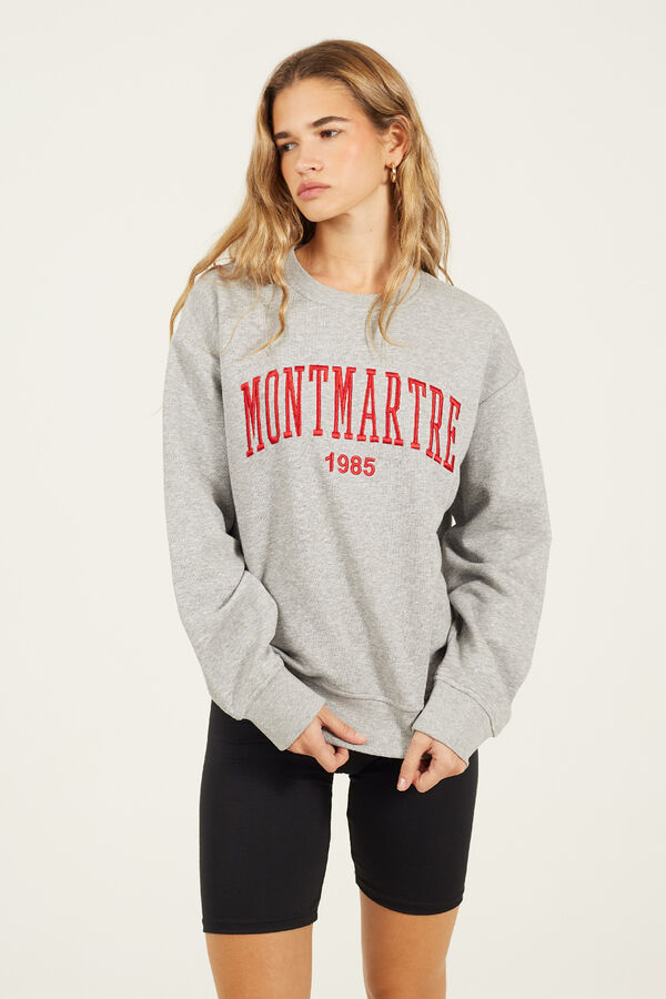Brave Soul Sudadera con bordado gris
