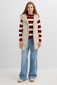 Inside Long puffer gilet