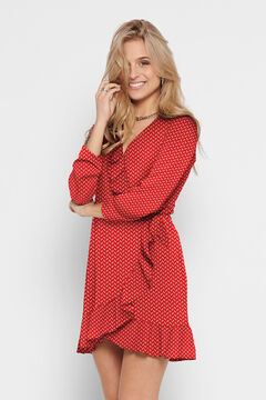 Springfield Short crossover dress rouge