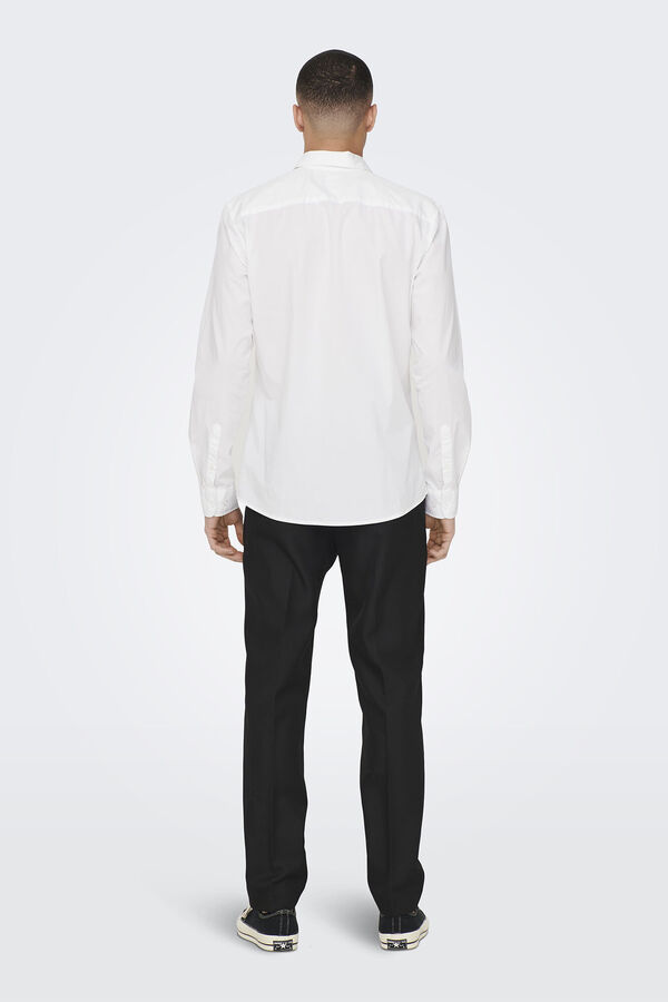 Springfield Camisa manga larga Oxford blanco