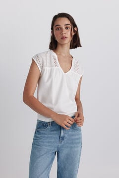 Springfield Tricou broderie elvețiană