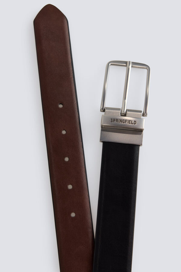 Springfield Reversible faux leather belt black
