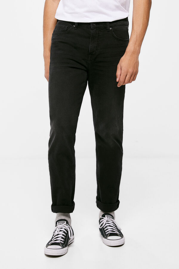 Springfield Jeans regular noir lavé demi gris