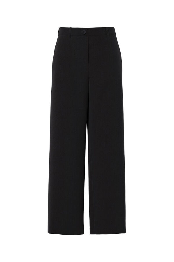 Pieces Cal&ccedil;as de terno de perna larga preto