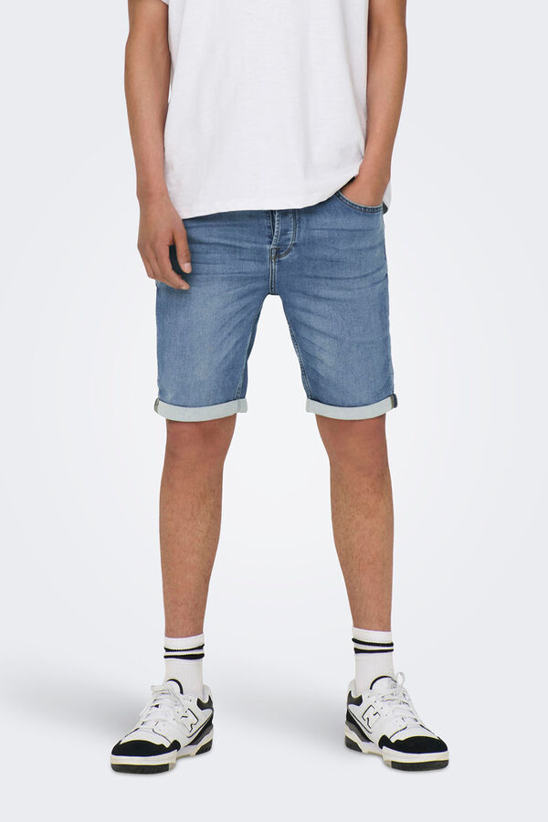 Only & Sons Bermuda vaquera azul